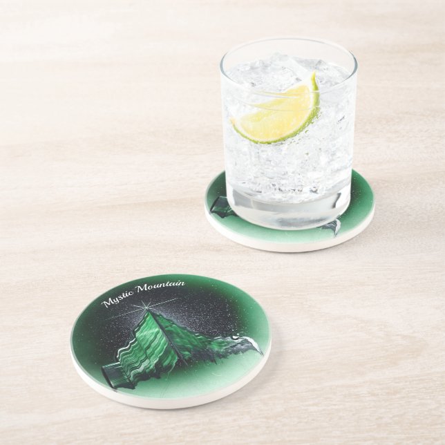 Dessous De Verre En Grès Mystic Mountain (Côté)
