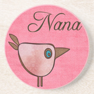 Dessous De Verre En Grès nana oiseau rose