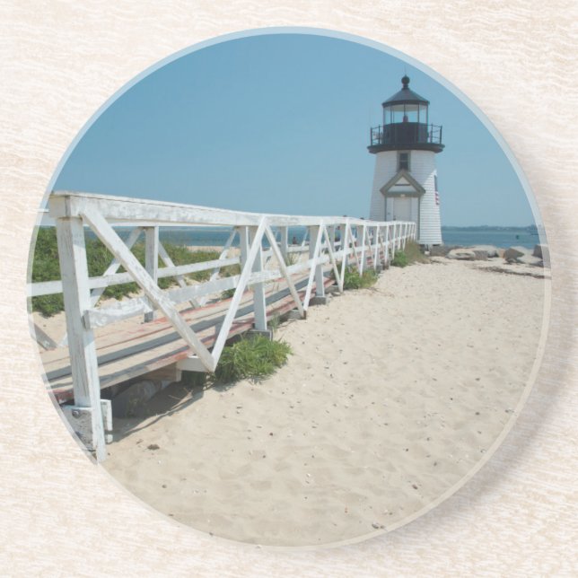 Dessous De Verre En Grès Nantucket. Vieux Phare en Bois (Devant)