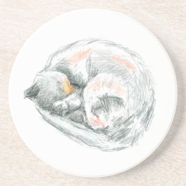 Dessous De Verre En Grès Nap de chat (Devant)