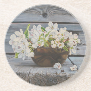 Dessous De Verre En Grès Nature morte Apple Blossom – Impression d'art orig