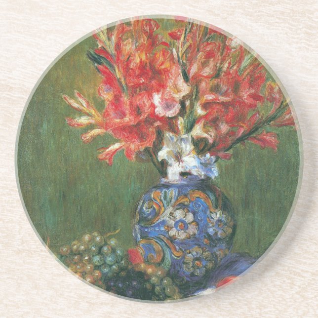 Dessous De Verre En Grès Nature morte Fleurs et Fruits de Pierre Renoir (Devant)