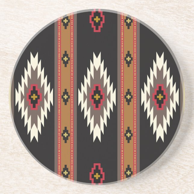Dessous De Verre En Grès Navajo Design 7 Bandana (Devant)