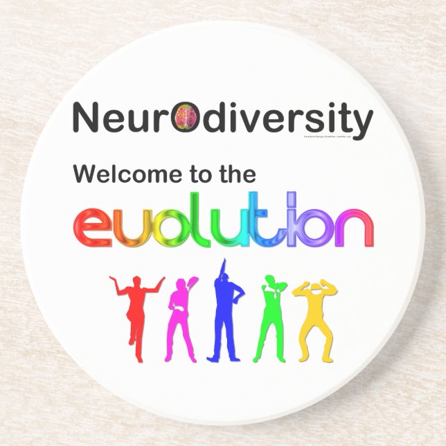 Dessous De Verre En Grès Neurodiversity Welcome (Devant)