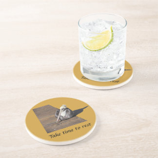 Dessous De Verre En Grès Nid de corbeau - Pélican sur la promenade