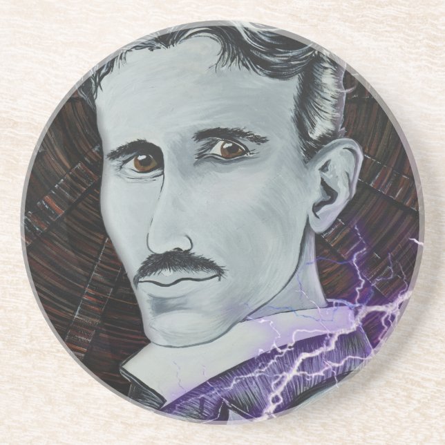 Dessous De Verre En Grès Nikola Tesla (Devant)