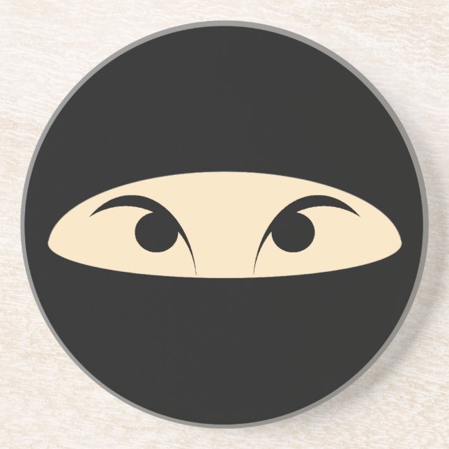 Dessous De Verre En Grès Ninja Face (Devant)