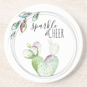 Dessous De Verre En Grès Noël à l'aquarelle
