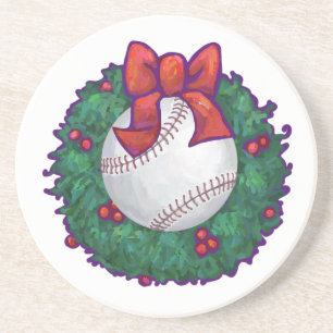 Dessous De Verre En Grès Noël de baseball