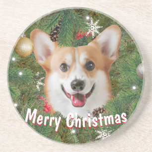 Dessous De Verre En Grès Noël de Corgi