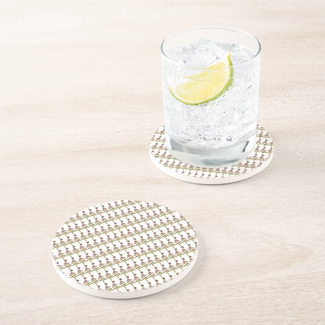 Dessous De Verre En Grès Noël de l'étoile de fête (Côté)