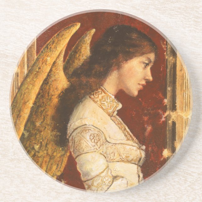 Dessous De Verre En Grès Noël Fresco Angel (Devant)