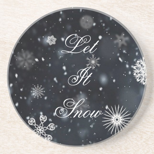 Dessous De Verre En Grès Noël/hiver (Devant)