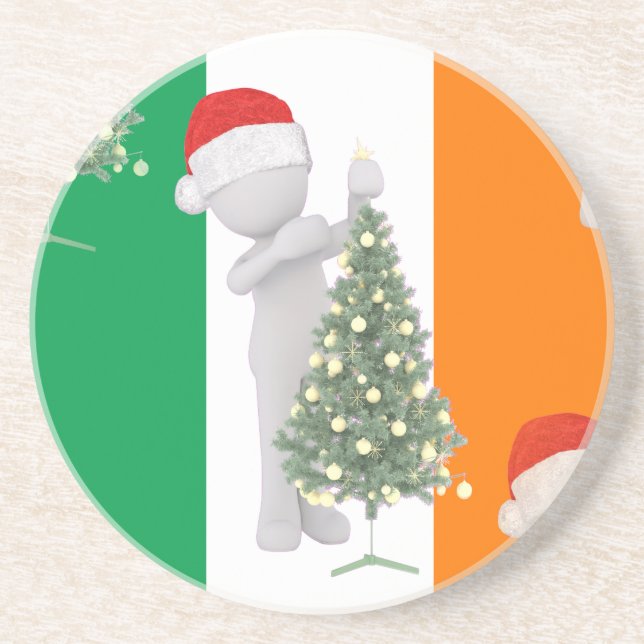 Dessous De Verre En Grès noël irlandais (Devant)