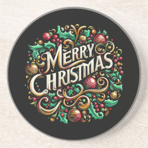 Dessous De Verre En Grès Noël Joyeux Noël Matin Joyeux