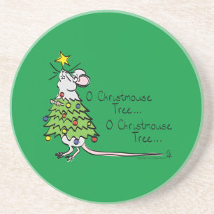 Dessous De Verre En Grès Noël Mouse mignonne Drôle Vacances