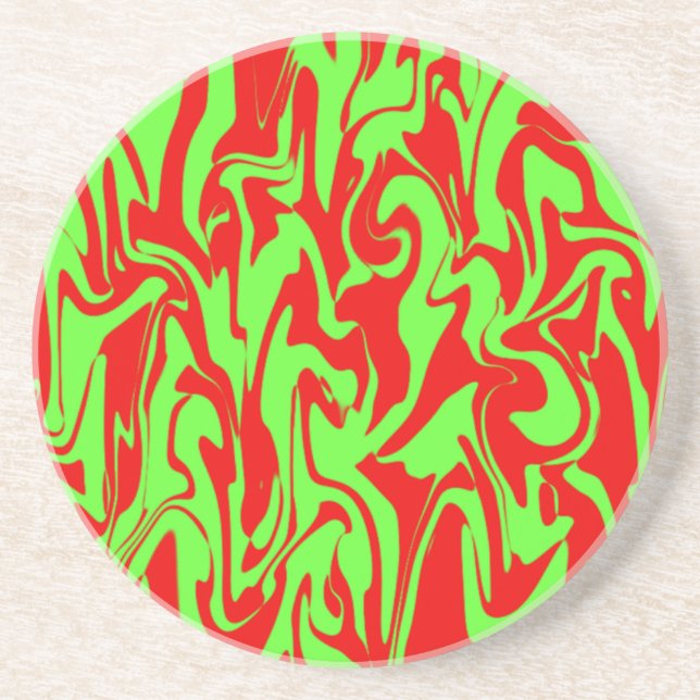Dessous De Verre En Grès Noël Swirl (Devant)