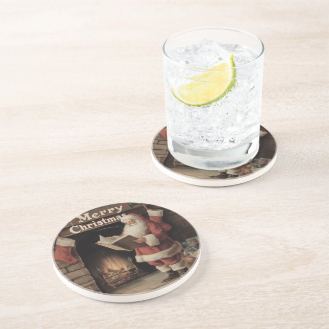 Dessous De Verre En Grès Noël vintage (Côté)