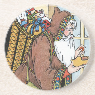 Dessous De Verre En Grès Noël Vintage, Jouets du Père Noël Chaussures