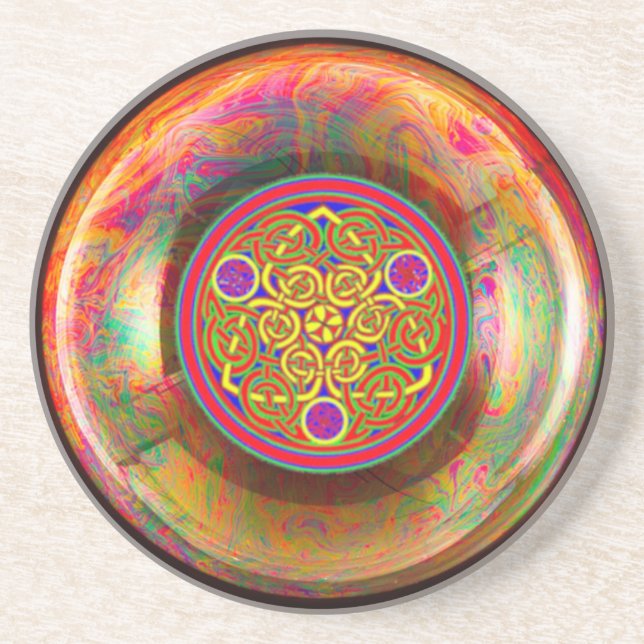 Dessous De Verre En Grès noeud celtique (Devant)