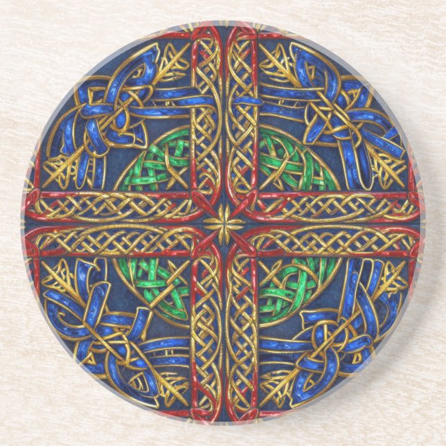 Dessous De Verre En Grès Nœuds celtiques médiévaux antiques (Devant)
