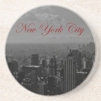 Dessous De Verre En Grès Noir blanc New York