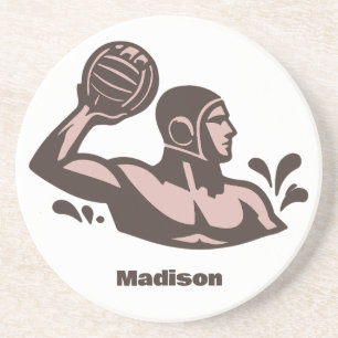 Dessous De Verre En Grès Nom personnalisé Water Polo