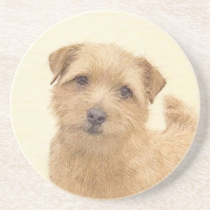 Dessous De Verre En Grès Norfolk Terrier Peinture - Art Chien original