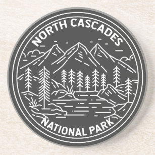 Dessous De Verre En Grès North Cascades National Park Washington Monoline 