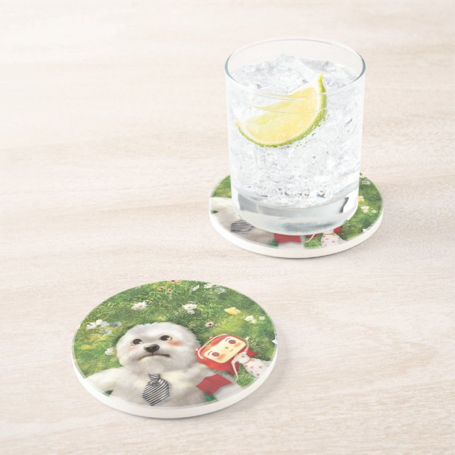 Dessous De Verre En Grès Nos temps (Côté)