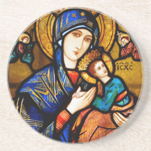 Dessous De Verre En Grès notre dame d'aide perpétuelle