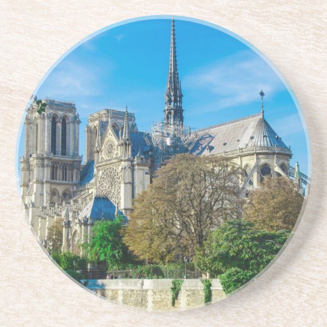 Dessous De Verre En Grès Notre Dame de Paris en France (Devant)