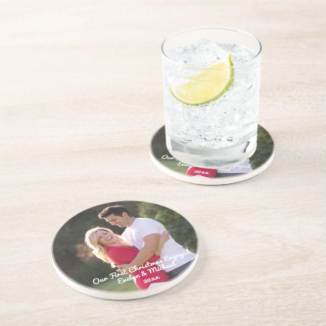 Dessous De Verre En Grès Notre première photo en couple de Noël (Côté)