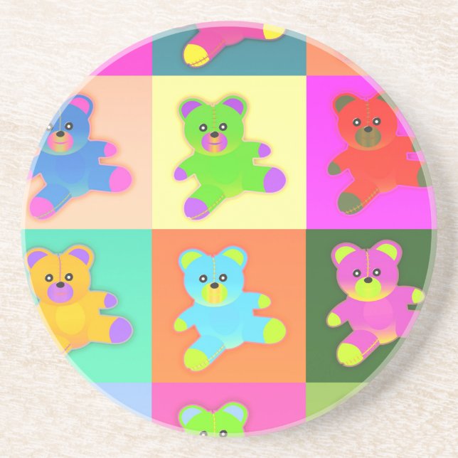 Dessous De Verre En Grès nounours (Devant)
