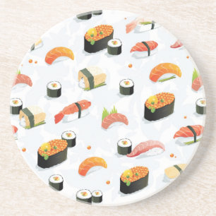 Dessous De Verre En Grès Nourriture japonaise :Sushi Motif