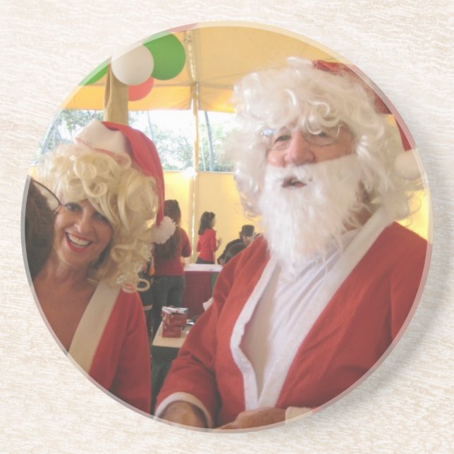 Dessous De Verre En Grès NOUS AVONS TOUS BESOIN D'AMOUR PÈRE NOËL Hohoho!.j (Devant)