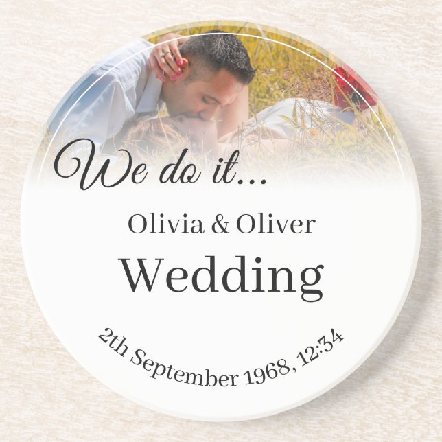 Dessous De Verre En Grès Nous le faisons - Embrasser un couple sur un pré (Devant)