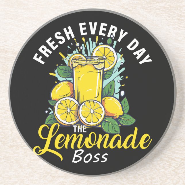 Dessous De Verre En Grès Nouveau Chaque Jour Le Patron De Limonade (Devant)