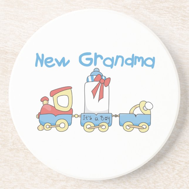 Dessous De Verre En Grès Nouveaux cadeaux de grand-mère-train (Devant)