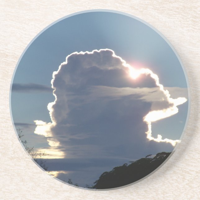 Dessous De Verre En Grès nuage de tonnerre bloque le soleil (Devant)