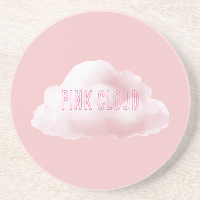 Dessous De Verre En Grès Nuage Rose (Devant)