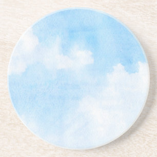 Dessous De Verre En Grès Nuages d'aquarelle et arrière - plan de ciel