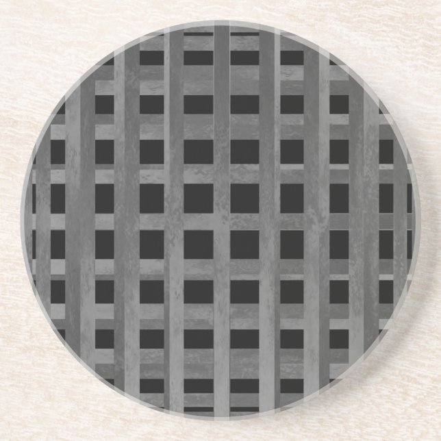 Dessous De Verre En Grès Nuances de Motif gris (Devant)