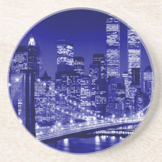 Dessous De Verre En Grès Nuit bleue à New York