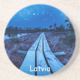 Dessous De Verre En Grès Nuit des marais