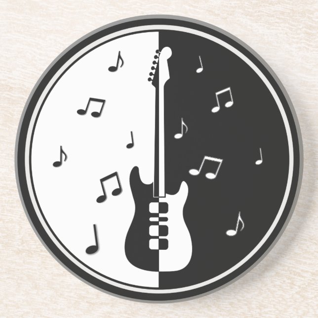 Dessous De Verre En Grès Nuit guitare (Devant)