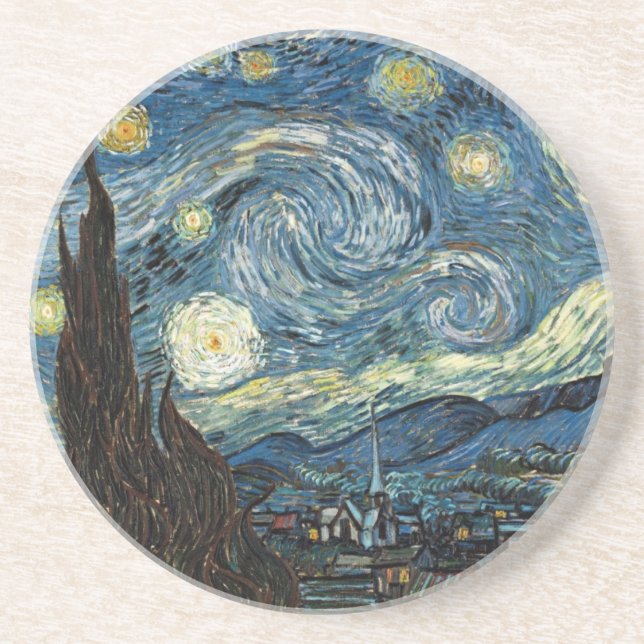 Dessous De Verre En Grès Nuit Van Gogh Starry (Devant)