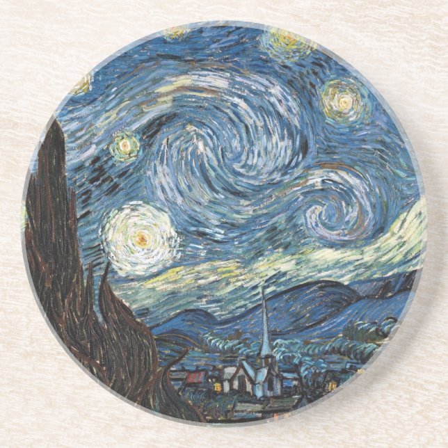 Dessous De Verre En Grès Nuit Van Gogh Starry (Devant)