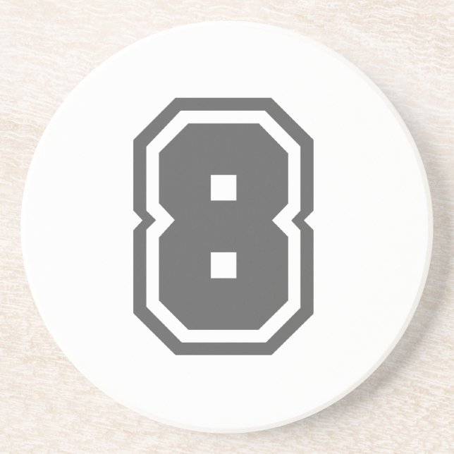 Dessous De Verre En Grès Number 8 (Devant)