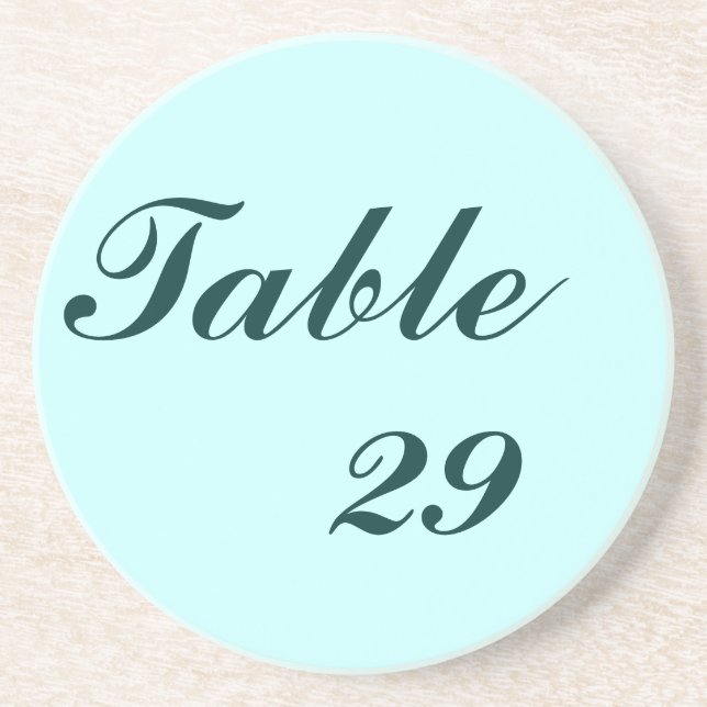 Dessous De Verre En Grès Numéro de table (Devant)